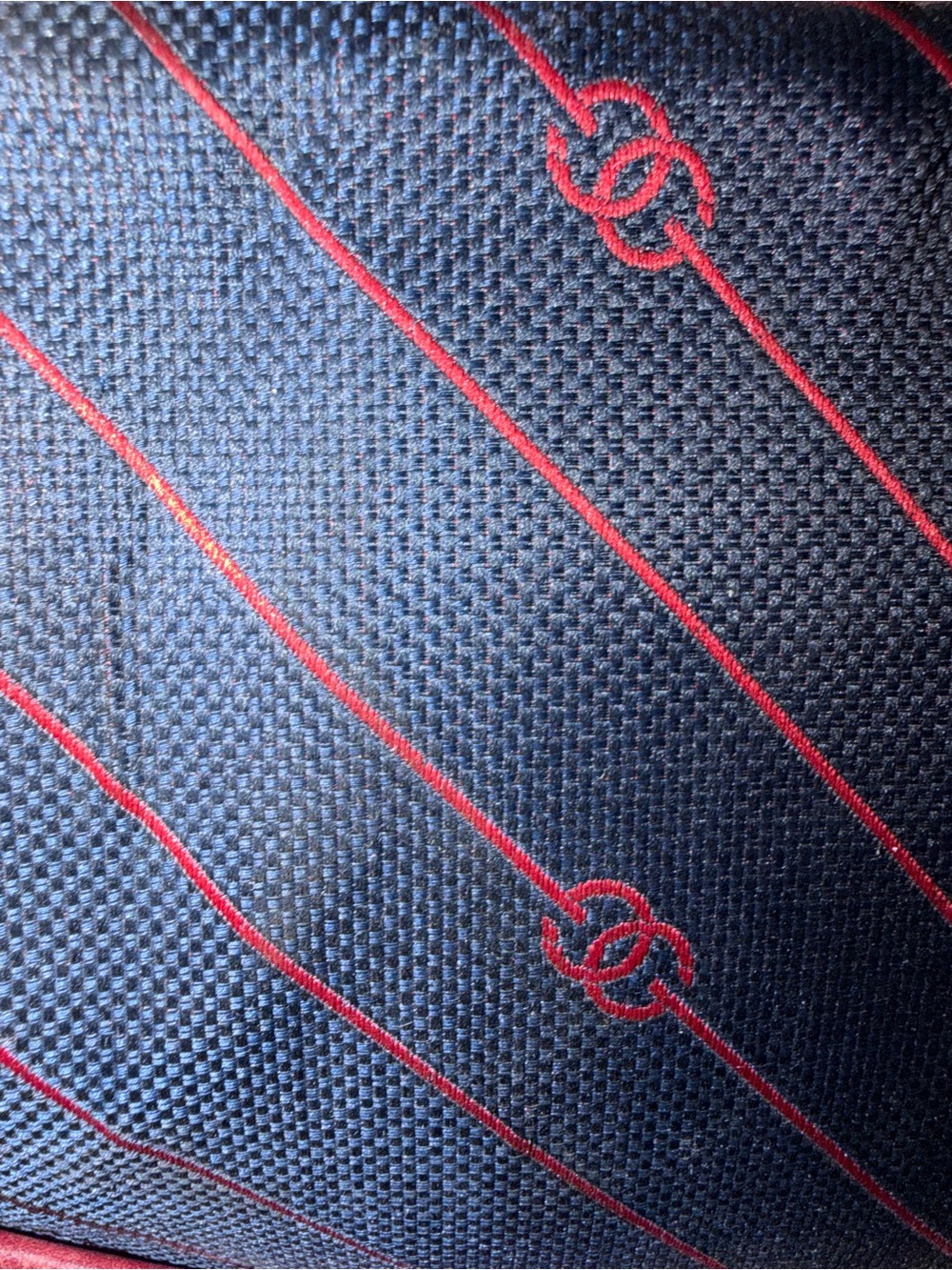 Gucci Interlocking G Navy and Burgundy Travel Duffel with Leather Trim - Picture 4 of 10